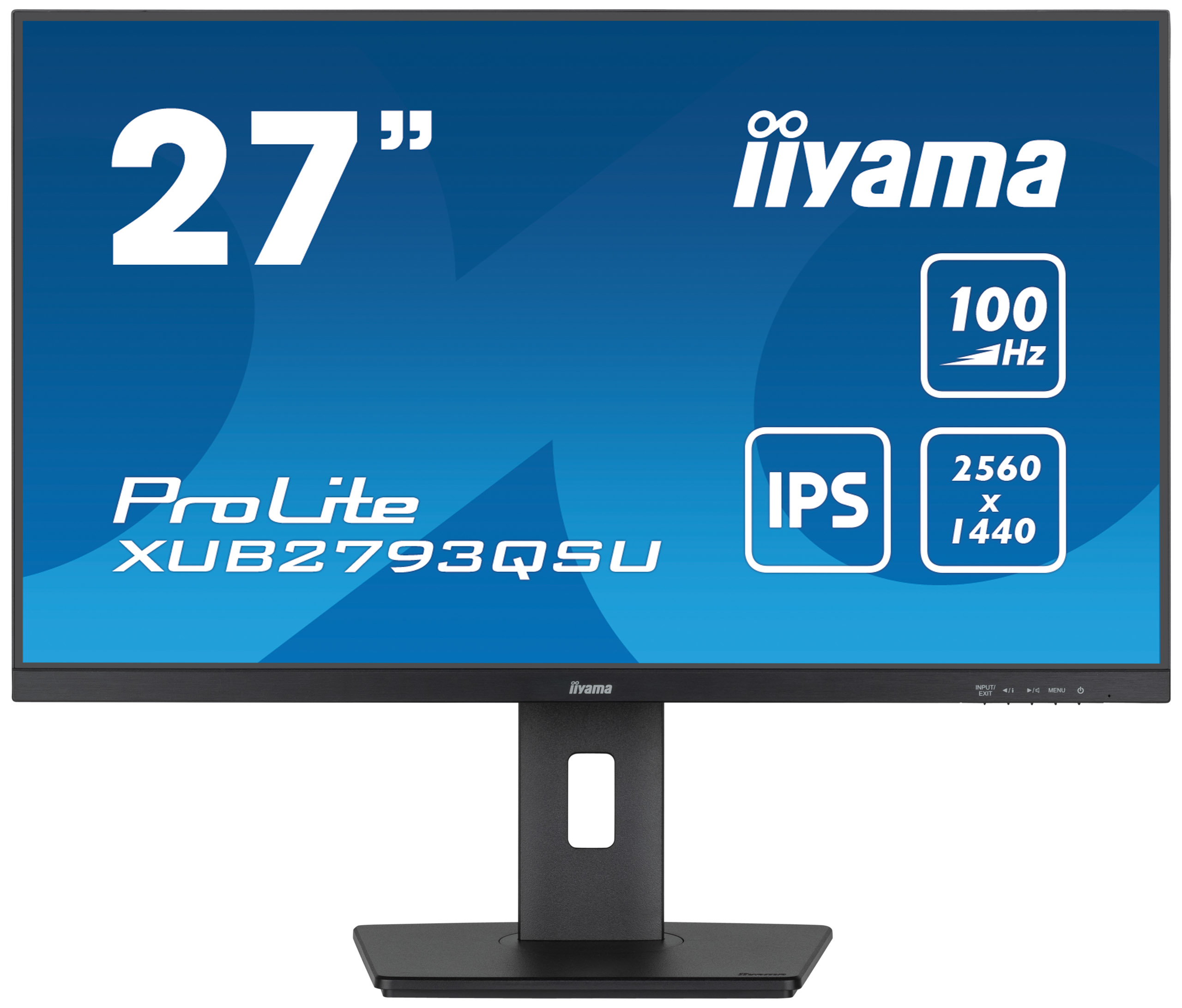 iiyama ProLite XUB2793QSU-B6 - 27 Inch - IPS - QHD - USB-hub - In hoogte verstelbaar