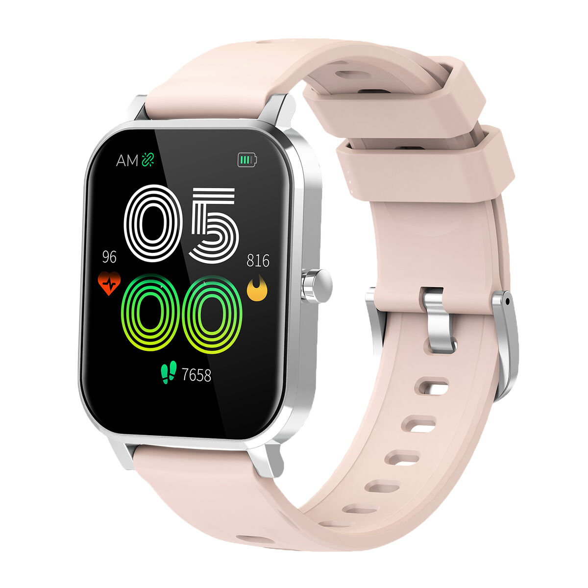 Denver SW181 Smartwatch Bluetooth - Sporthorloge met Lange Accuduur - Hartslagmeter - Bloeddrukindicatie - Bloedzuurstof - IOS & Android - Roze