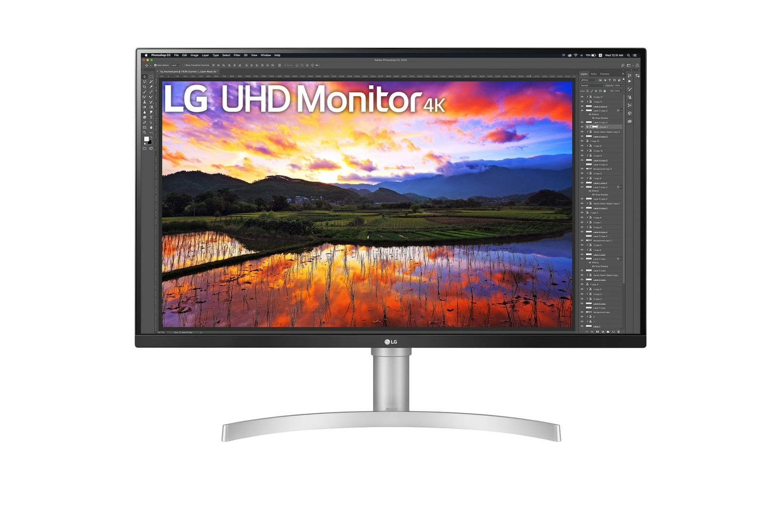 LG 32UN650P-W.AEU - 31.5 inch - 3840 x 2160 (Ultra HD 4K) - IPS-paneel - in hoogte verstelbaar