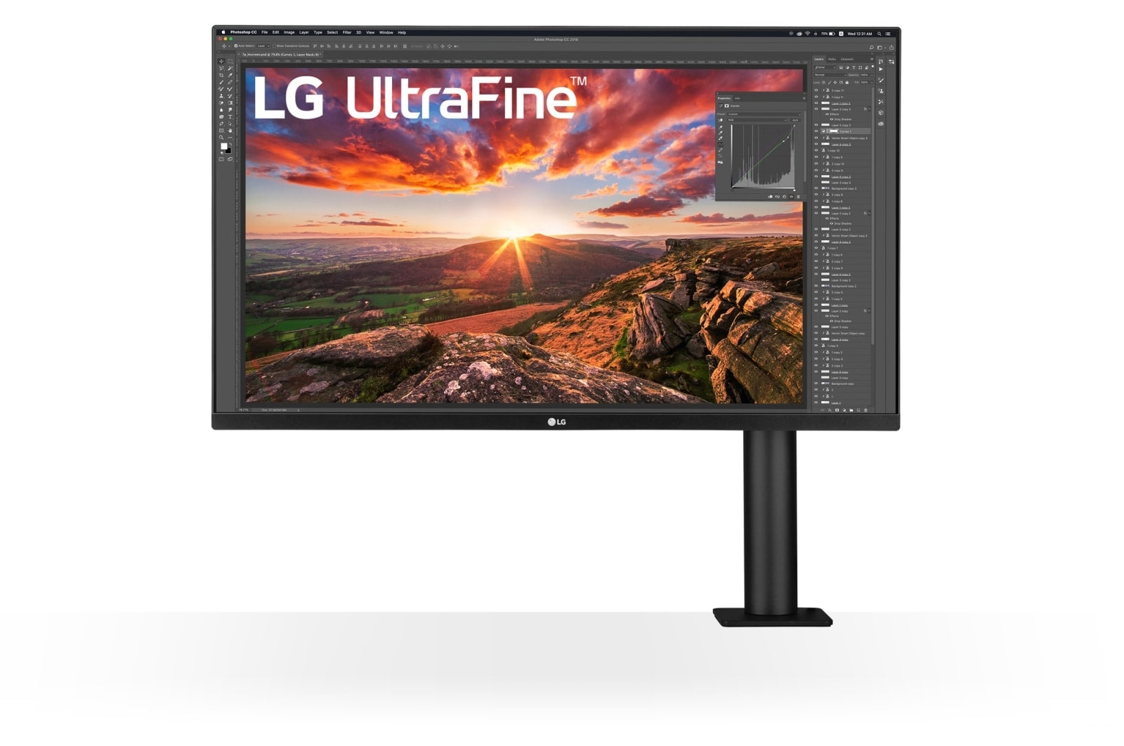 LG UltraFine Ergo 32UN880P-B.AEU - 31.5 inch - 3840 x 2160 (Ultra HD 4K) - IPS-paneel - in hoogte verstelbaar