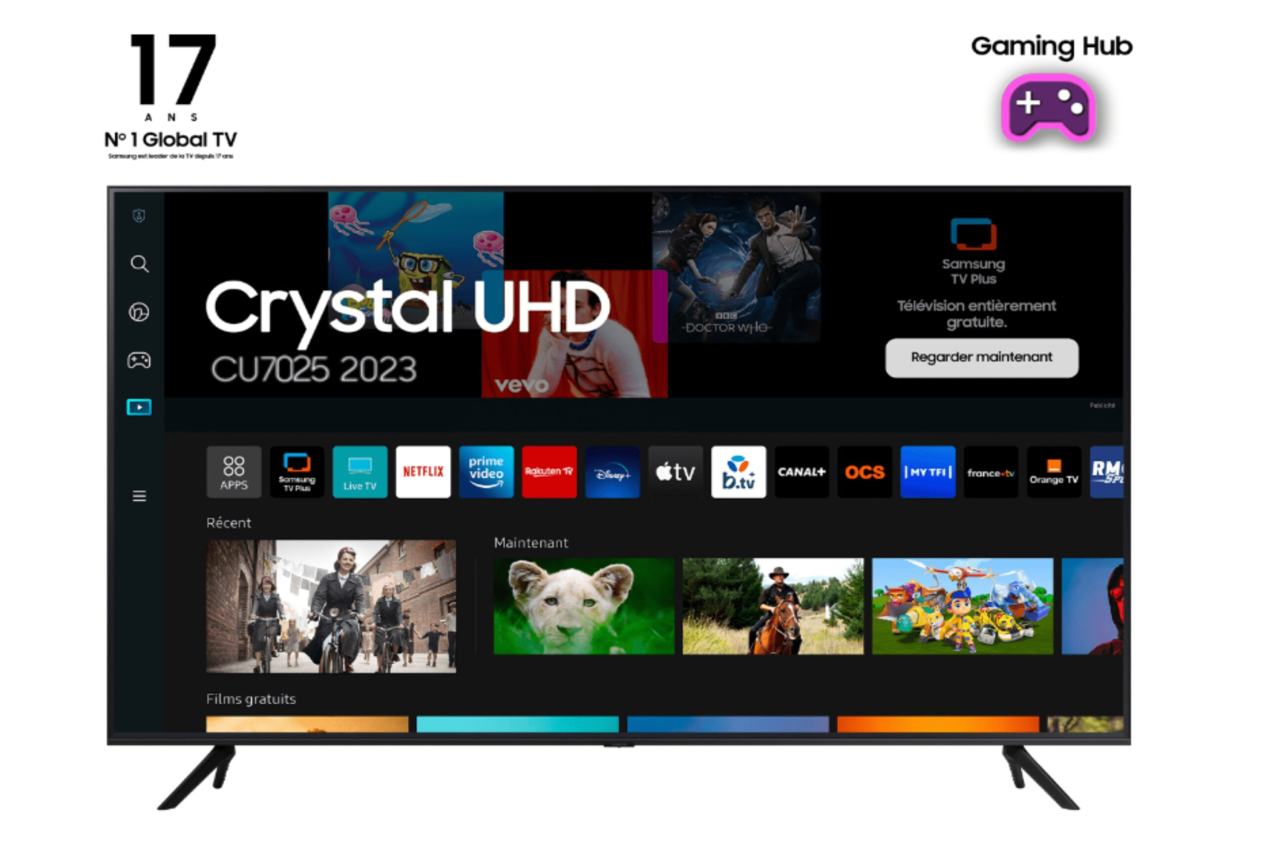 Samsung Series 7 TU55CU7025K 139,7 cm (55") 4K Ultra HD Smart TV Wifi Zwart