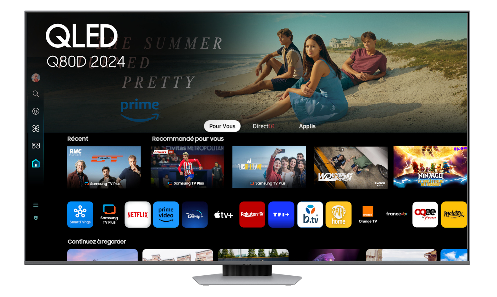 Samsung 4K Smart QLED XXL TV 75Q80D (2024) 144HZ 75"